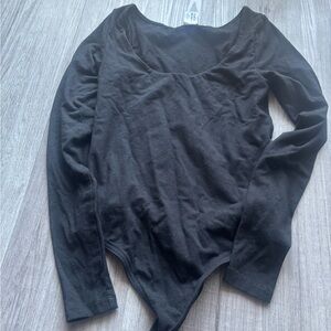 Smash and Tess Black Long Sleeve Bodysuit-xs
